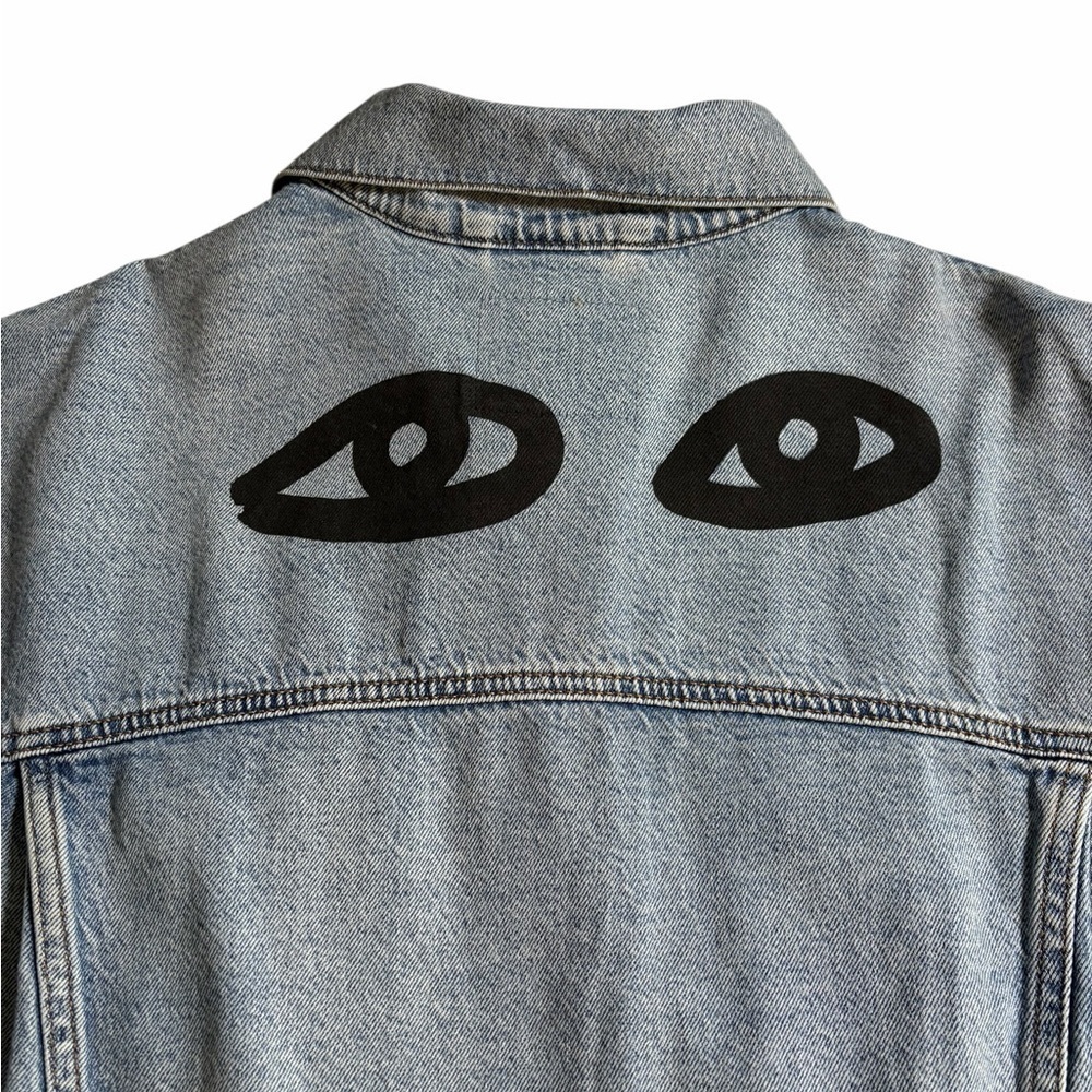 Levi’s 90s Style – Custom Eye Graphic Denim Jacket - Large - Picture 7 of 13